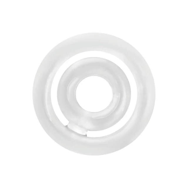 Inel dublu pentru penis ADDICTED TOYS Potenz C-Ring, din silicon flexibil, dimensiuni 20 x 40 mm, transparent
