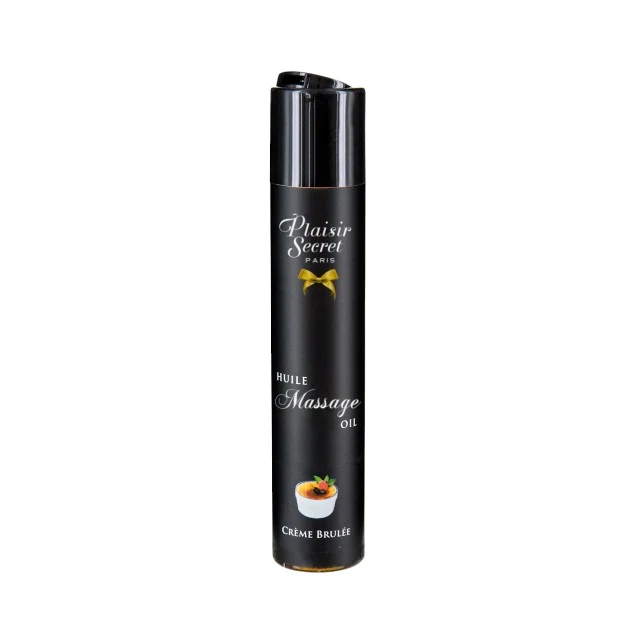 Ulei de masaj Plaisir Secret Creme Brulee, aromă cremă de zahăr ars, vegan, 59 ml