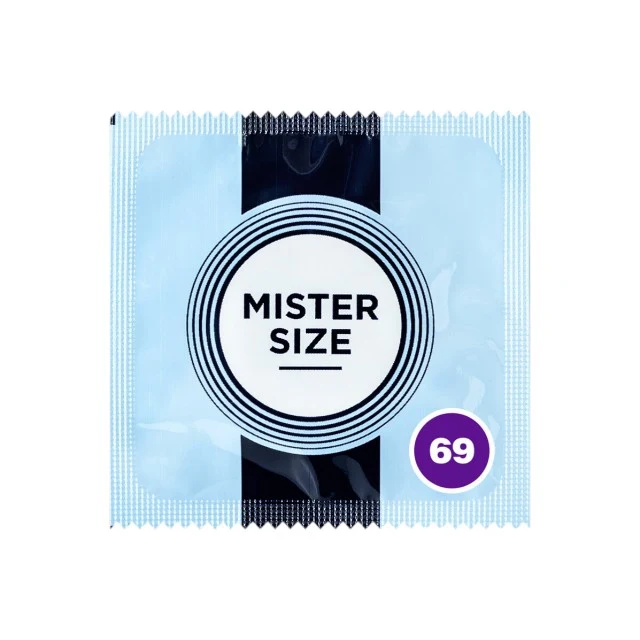Prezervativ ultra-subțire MISTER SIZE 69, lubrifiat și rezistent, diametru 69 mm, 1 bucată