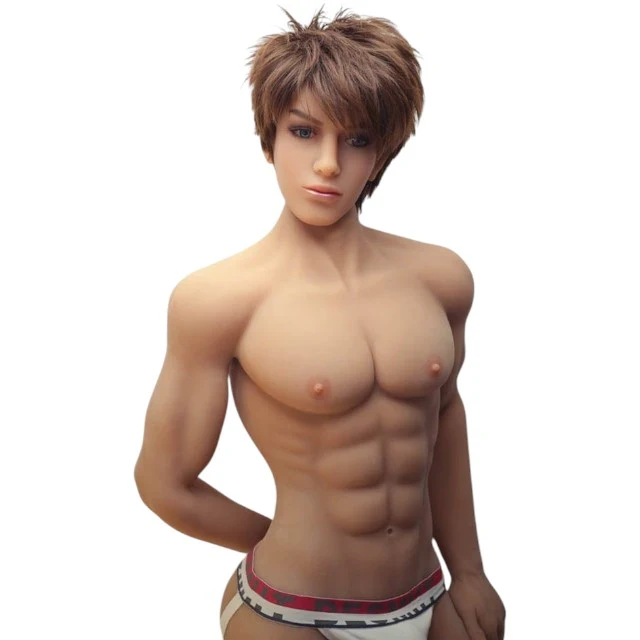 Păpușă masculină realistă pentru sex MISTRESS Daniel Love Doll, șaten, conține 2 dildo-uri de 18 cm, înălțime 1.60 cm, 45 kg