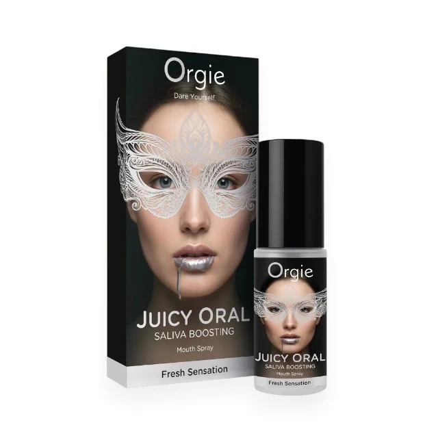 Spray pentru sex oral ORGIE Juicy Oral, stimulează producția de salivă, aromă de mentă, 15 ml