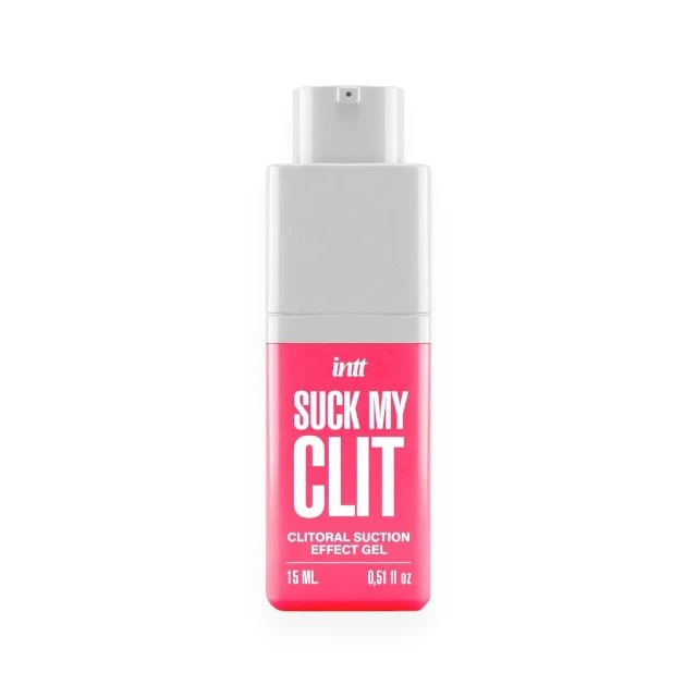 Gel intim INTT Suck my Clit, acțiune triplă de vibrație, pulsație și efect de încălzire progresivă, aromă de căpșuni, 15 ml