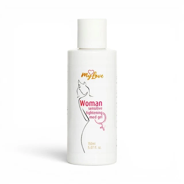 Gel intim MYLOVE Woman Sensitive Tightening Med Gel, pentru strâmtarea vaginului, hidratant, miros de mango, 150 ml