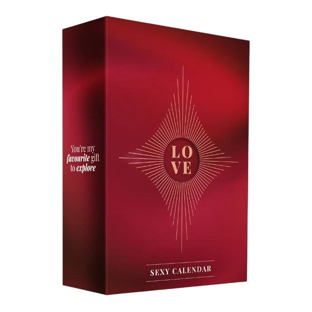 Set PLEASURE BOX Love Sexy Calendar, Advent pentru cupluri, conține jucării erotice, accesorii și cosmetice, 24 de surprize