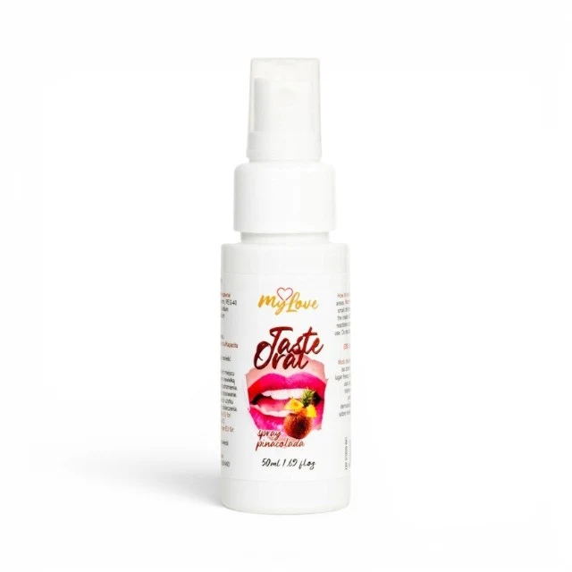 Spray MYLOVE Taste Oral Spray Pinacolada, pentru sex oral, textură non-lipicioasă, aromă de cocktail Piña Colada, 50 ml