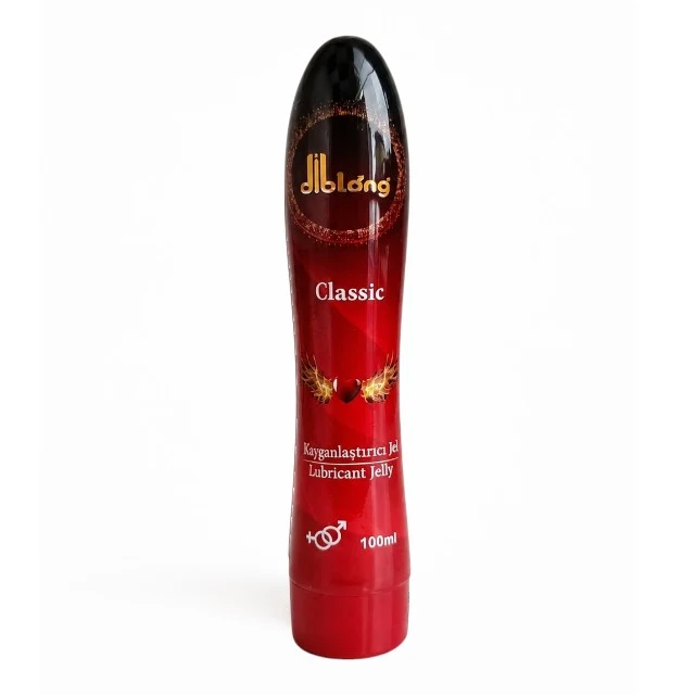 Diblong Lubricant Jelly Classic - lubrifiant pe bază de apă, cu textură groasă, 100 ml (roșu)