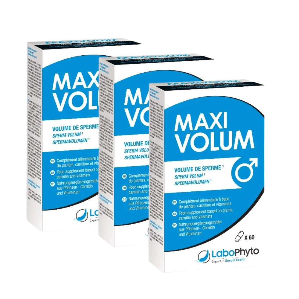 Pachet bărbați: 3 cutii capsule MAXIVOLUM, LABOPHYTO, pentru creșterea volumului și calității spermei, 3 x 60 capsule