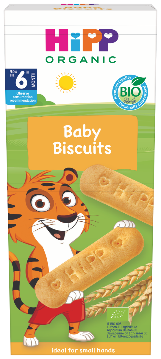 Biscuiti pentru bebelusi Bio, 180g, HiPP