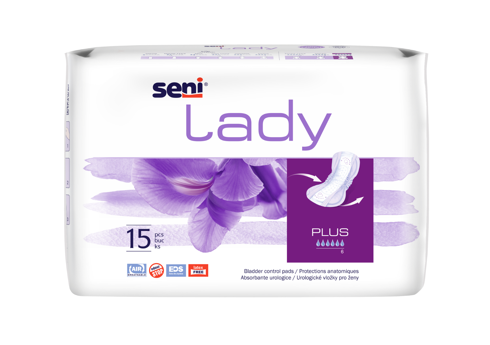 Absorbante pentru incontinenta Seni Lady Plus, 15 bucati, Seni
