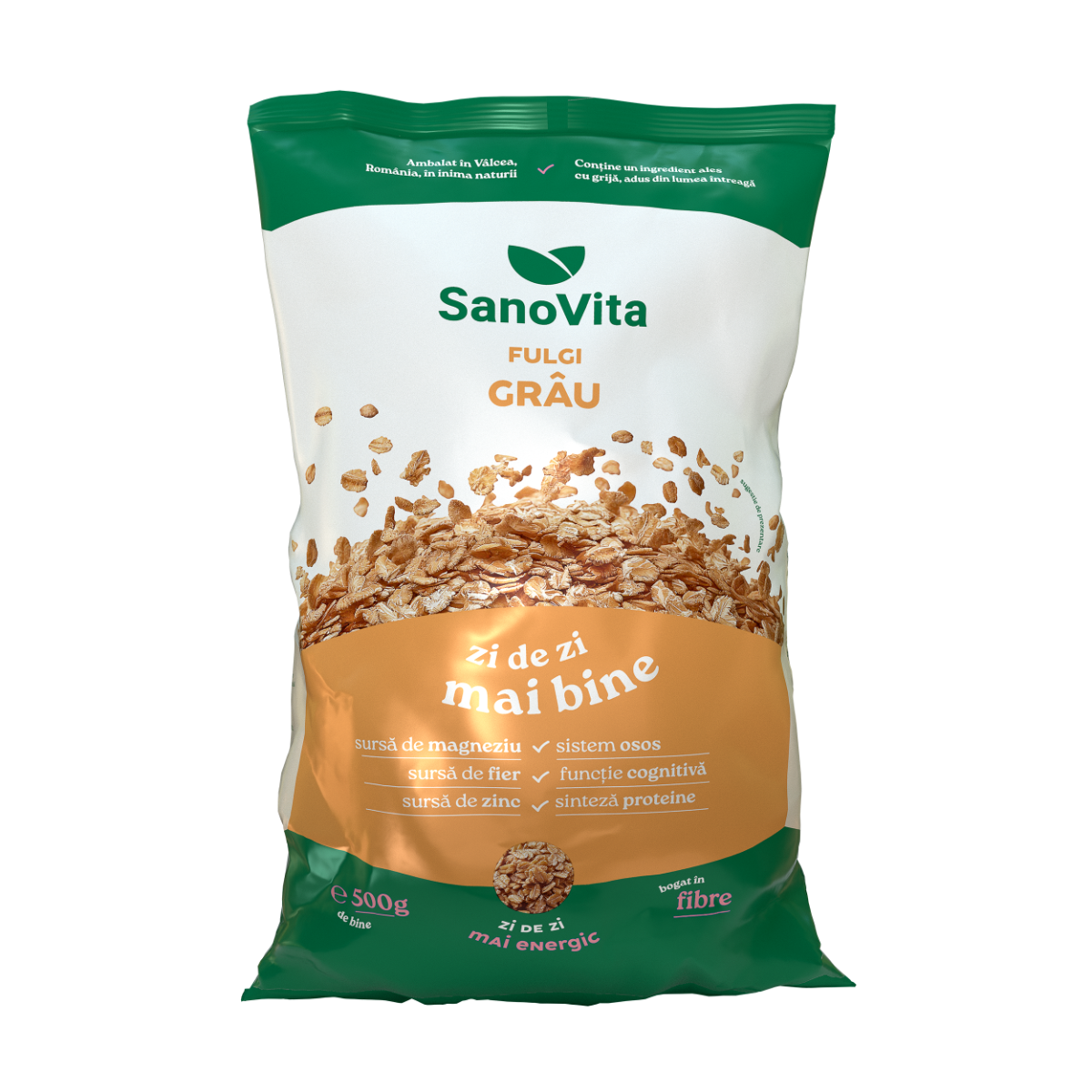 Fulgi de grau, 500g, SanoVita