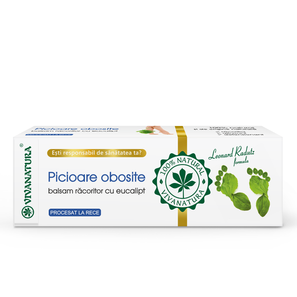 Balsam racoritor cu eucalipt pentru picioare obosite, 75ml, VivaNatura