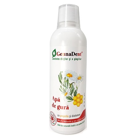 Apa de gura cu propolis si diatomee GennaDent, 500ml, VivaNatura