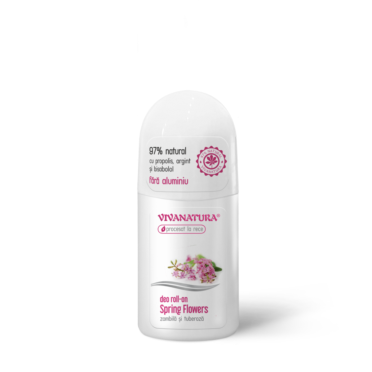 Deodorant Spring Flowers zambila si tuberoza, 50ml, VivaNatura
