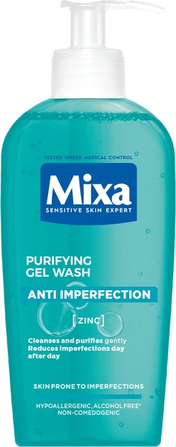 Gel de curatare pentru ten gras si sensibil cu imperfectiuni, 200ml, Mixa