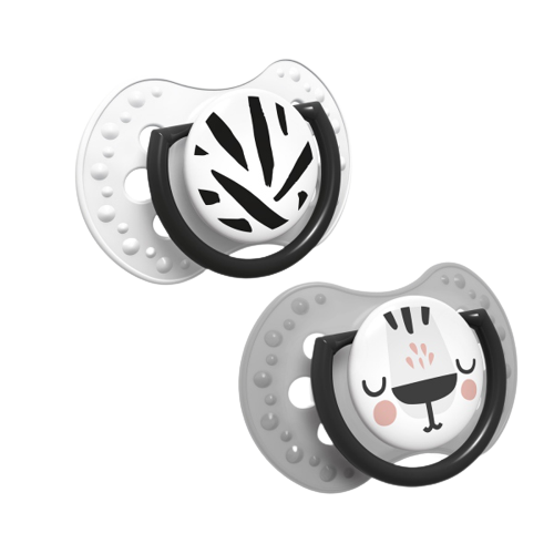 Suzeta din silicon Dynamic Salt&Pepper pentru 3-6 luni, 2 bucati, Lovi
