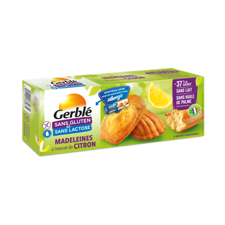 Madlene cu lamaie fara gluten si lactoza, 180g, Gerble Expert Dietetic