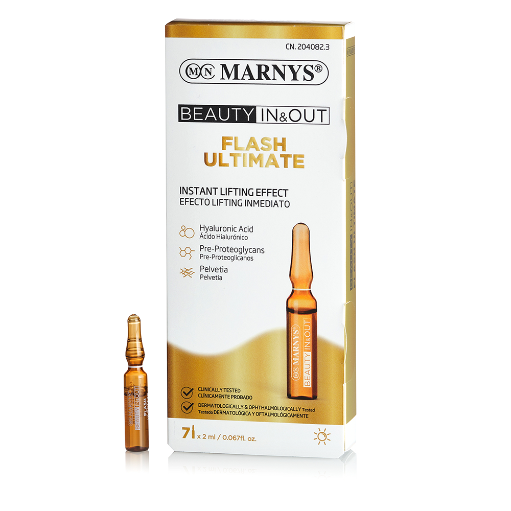 Flash Ultimate cu acid hialuronic, 7 fiole, Marnys