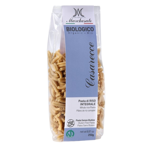 Paste din orez integral fara gluten Bio Casarecce, 250g, Marchesato