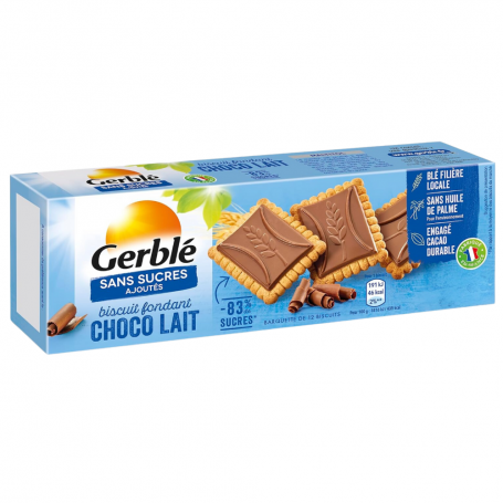 Biscuiti cu ciocolata cu lapte fara zahar adaugat, 126g, Gerble Expert Dietetic