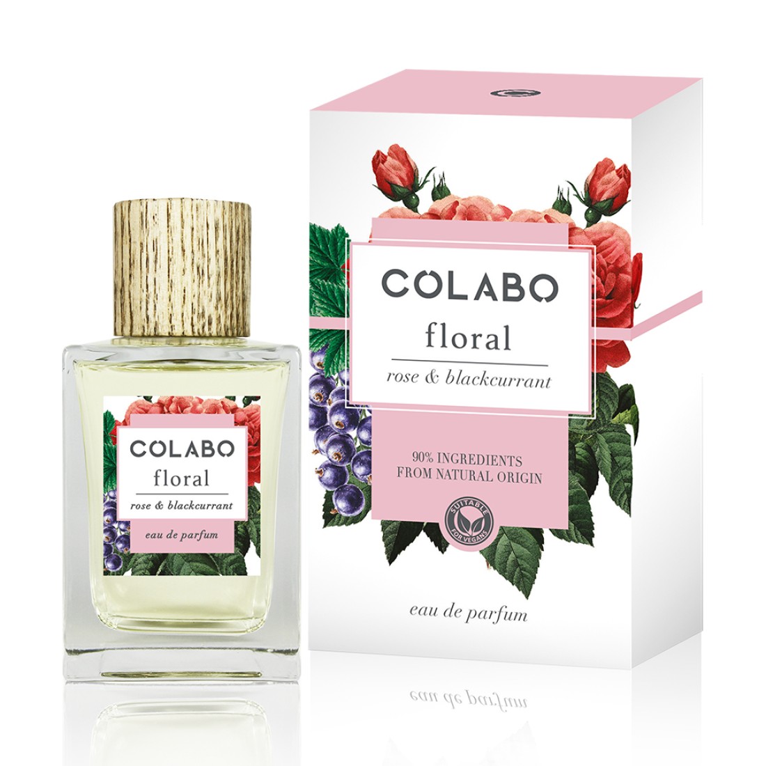 Apa de parfum floral Rose & Blackcurrant, 100ml, Colabo