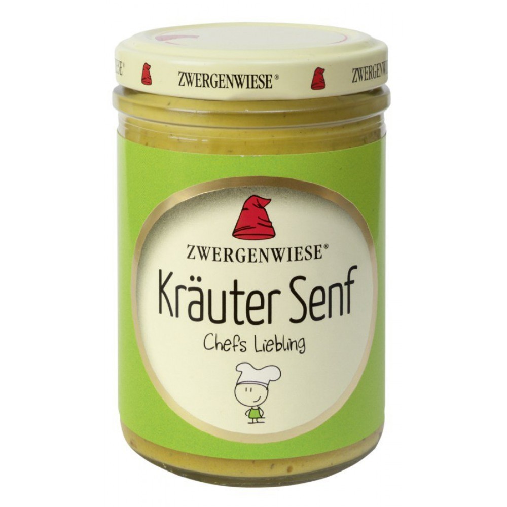 Mustar  Eco cu ierburi de Provance fara gluten, 160ml, Zwergenwiese