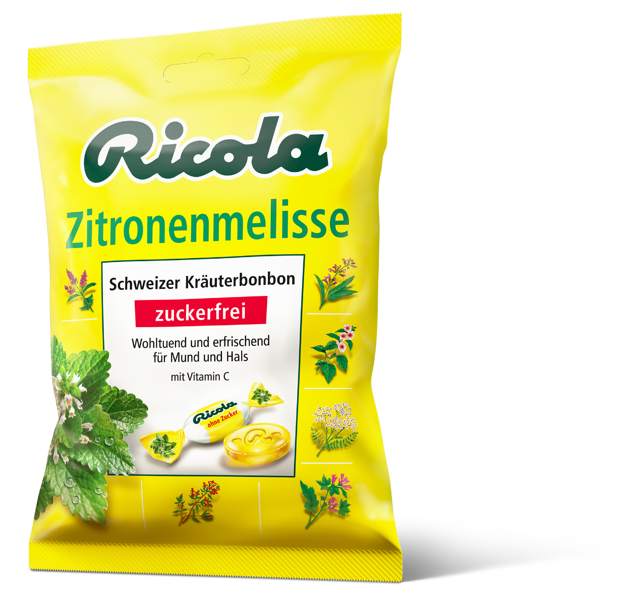 Dropsuri din plante Lemon Mint, 75g, Ricola