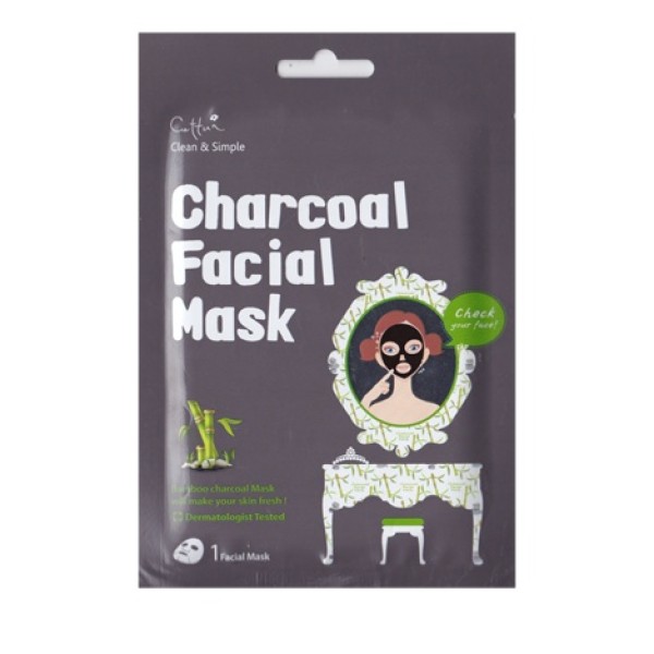 Masca tip servetel cu carbune si Houttuynia Cordata, 20g, Cettua