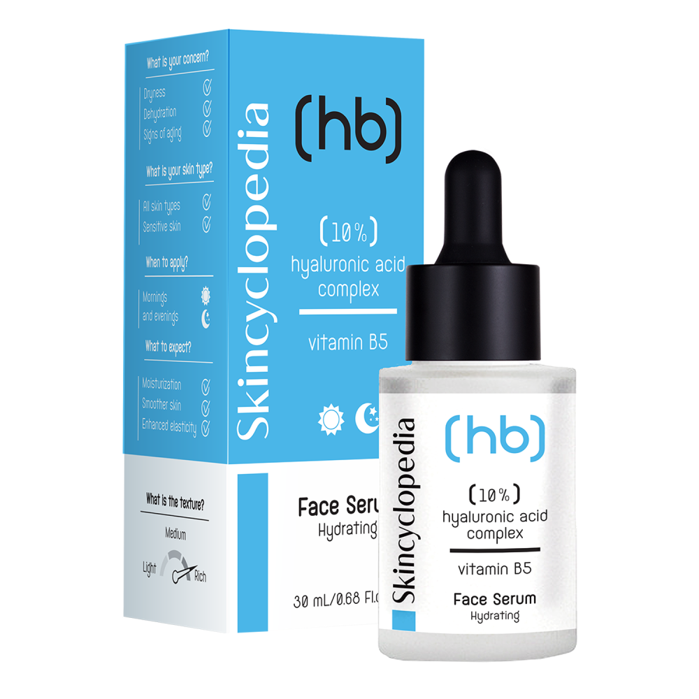 Ser facial cu 10% acid hialuronic complex + B5, 30ml, Skincyclopedia