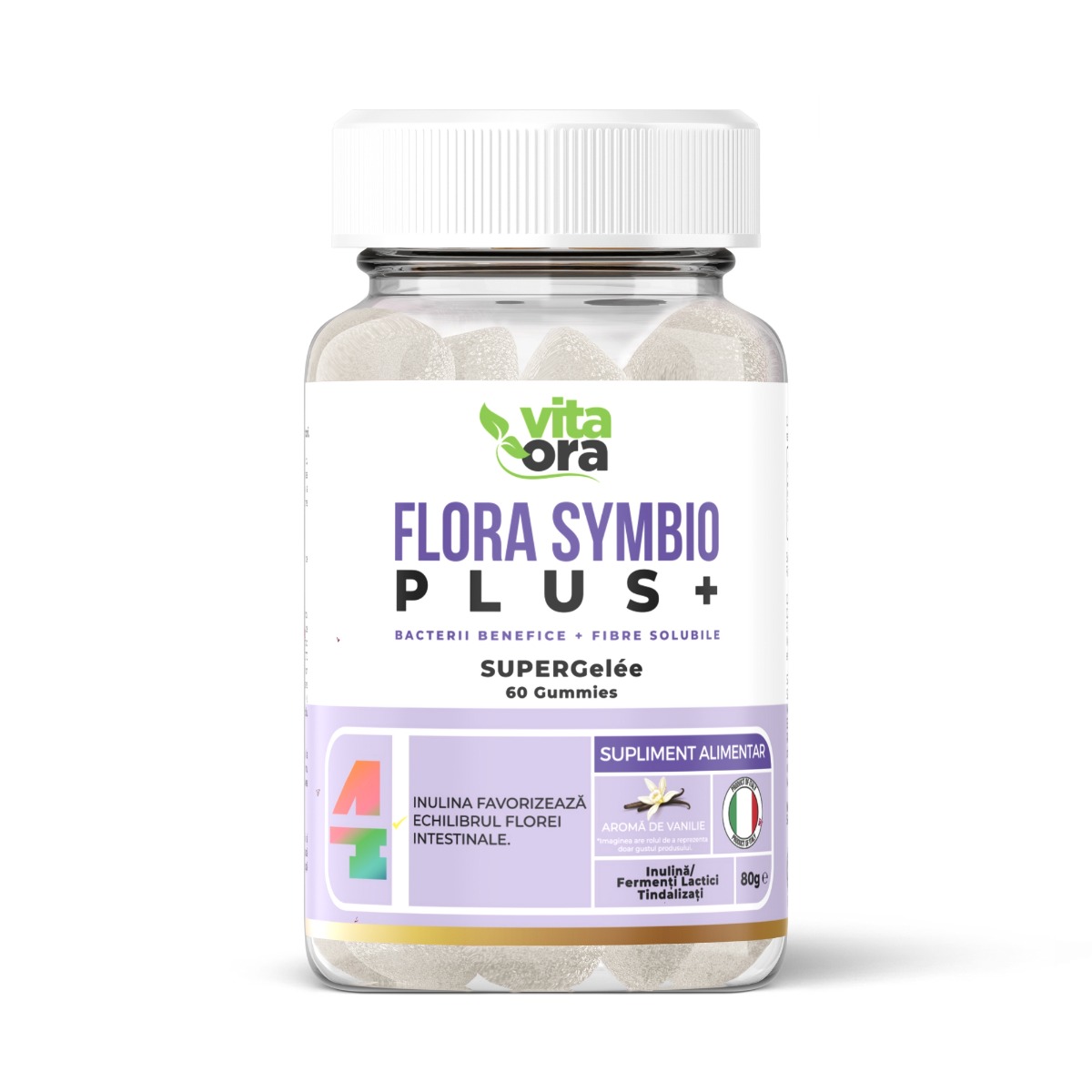 Probiotice Flora Symbio Plus, 60 jeleuri, Vita Ora