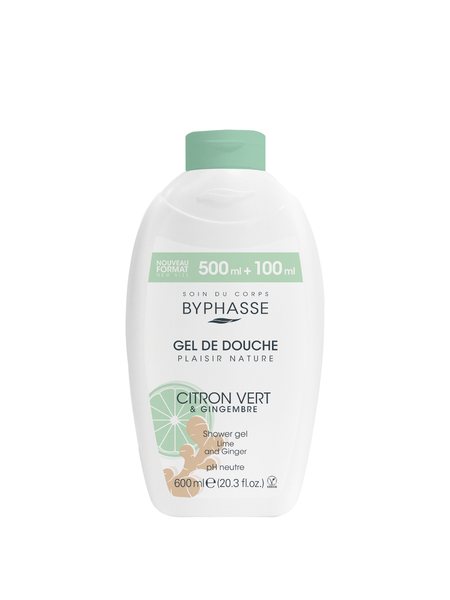 Gel de dus cu lime si ghimbir Plaisir Nature, 600ml, Byphasse