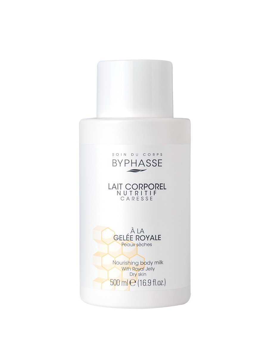 Lapte de corp hranitor cu laptisor de matca pentru pielea uscata, 500ml, Byphasse
