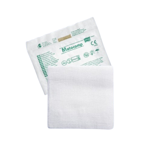 Comprese sterile tifon blister 8 straturi 17 fire 5x7.5cm, 5 bucati, Matopat
