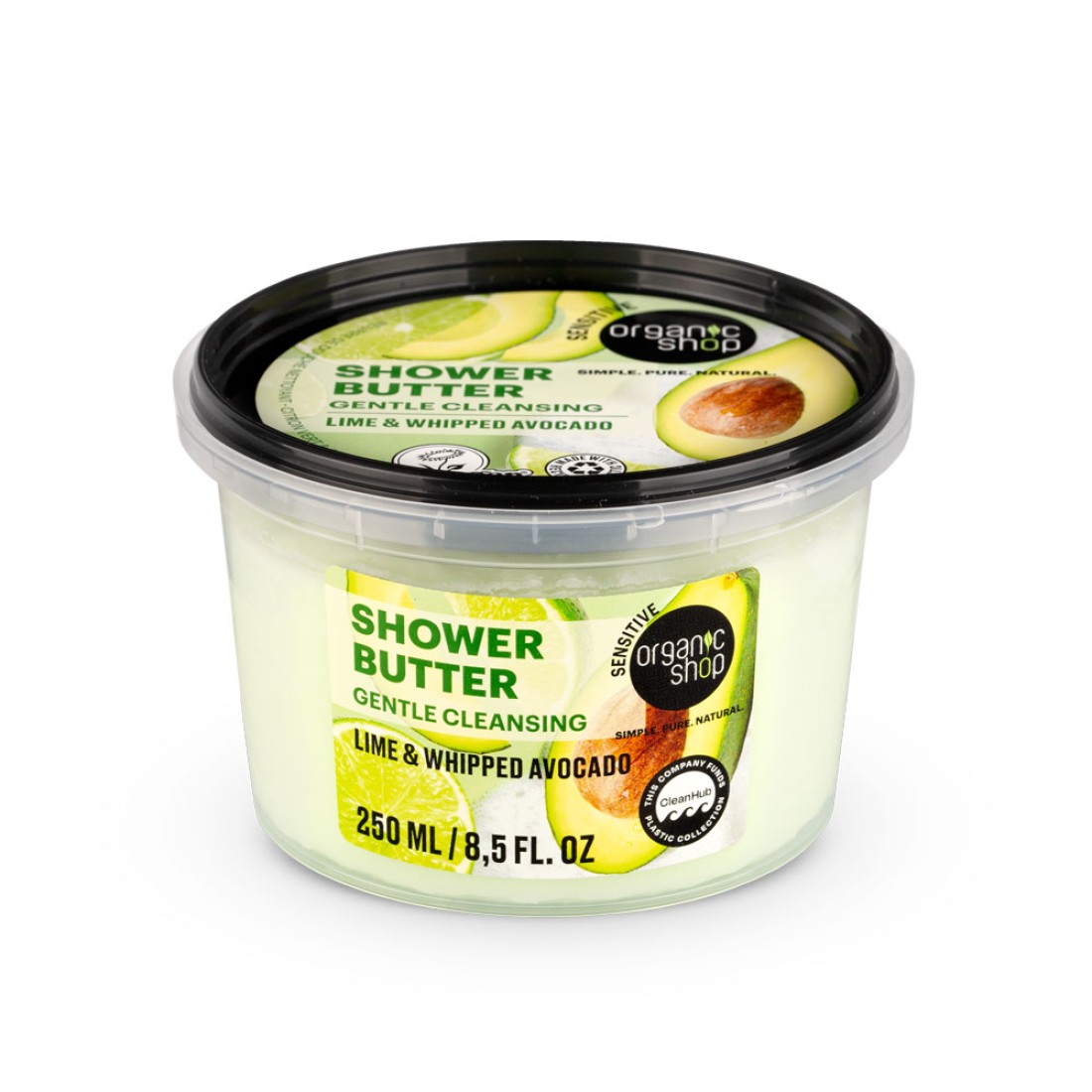 Ulei de dus Lime & Whipped Avocado, 250ml, Organic Shop