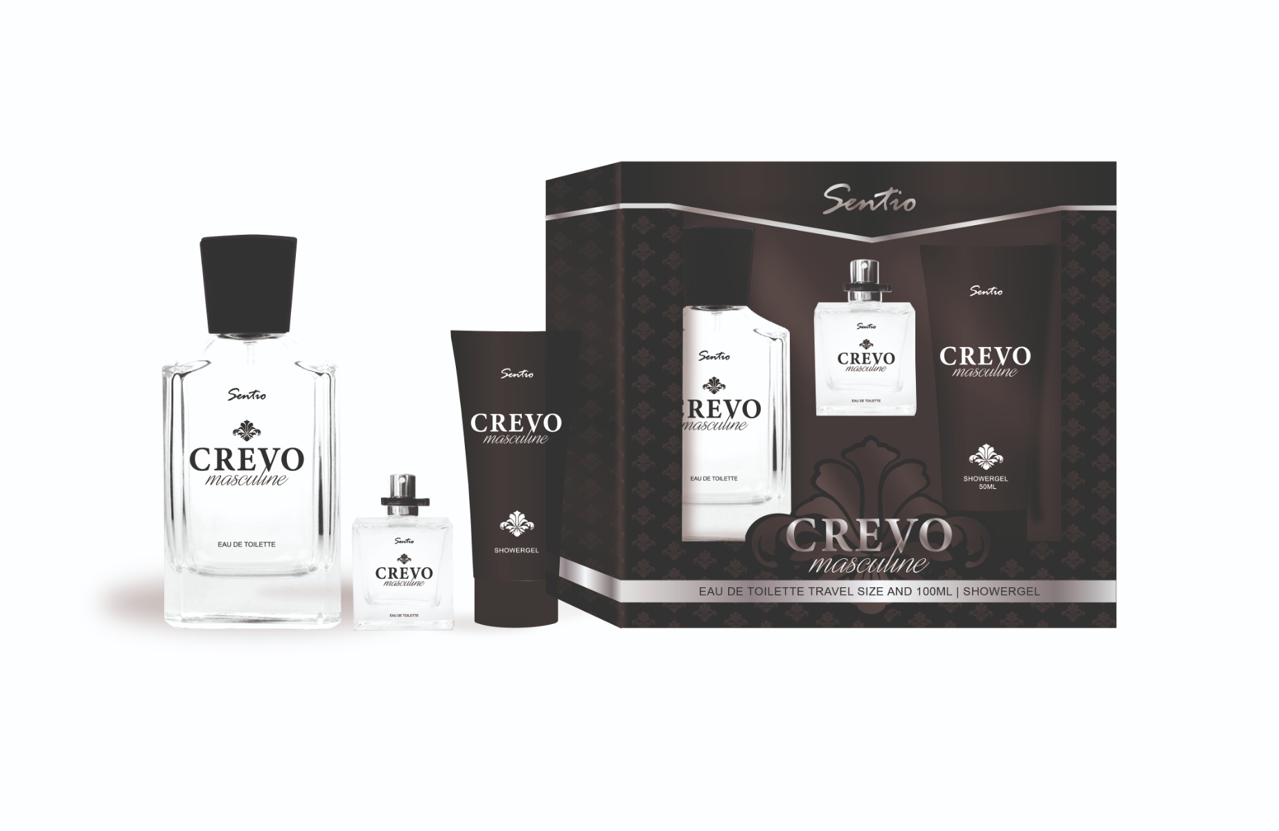 Pachet Crevo Apa de toaleta 100ml + Gel de dus 150ml, Sentio
