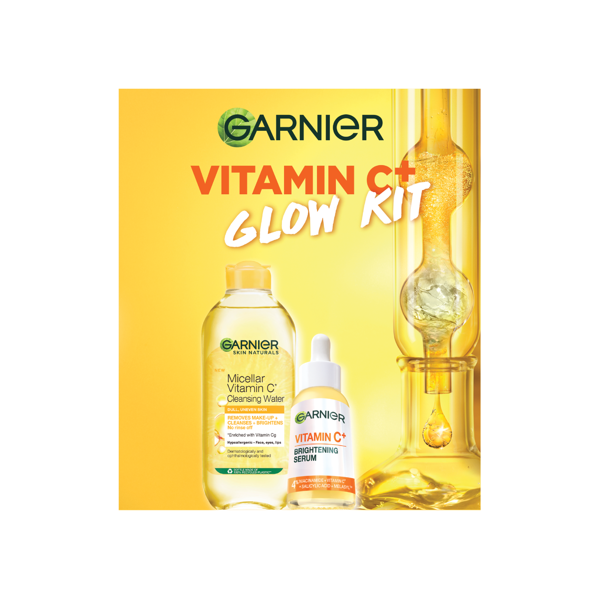 Pachet  Skin Naturals Apa micelara cu Vitamina C 400ml + Serum cu Vitamina C 30ml, Garnier