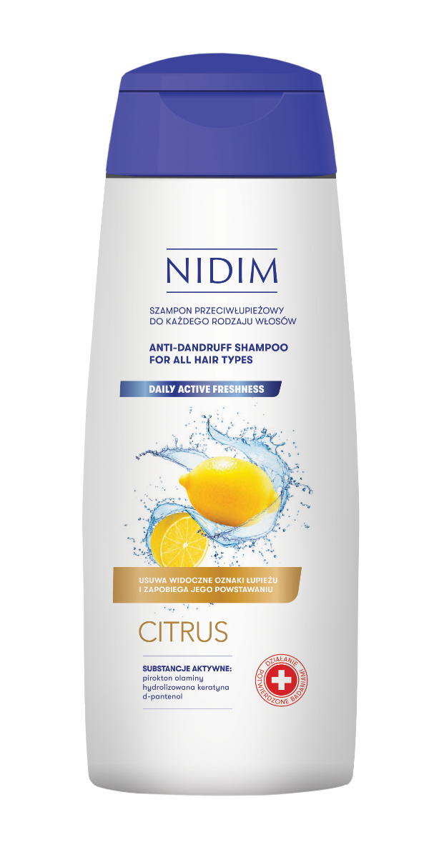 Sampon antimatreata cu lamaie pentru toate tipurile de par, 300ml, Nidim