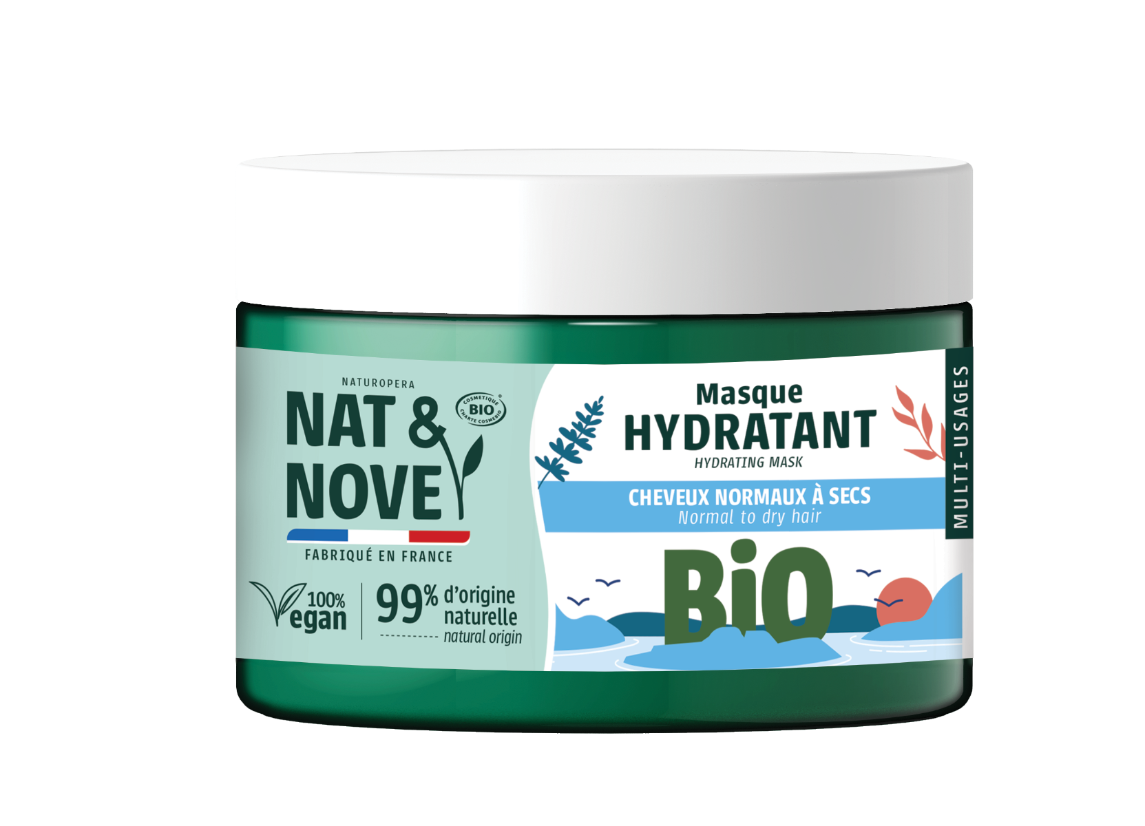 Masca hidratanta pentru par normal si uscat cu extract de castravete 3in1 Bio, 300ml, Nat&Nove