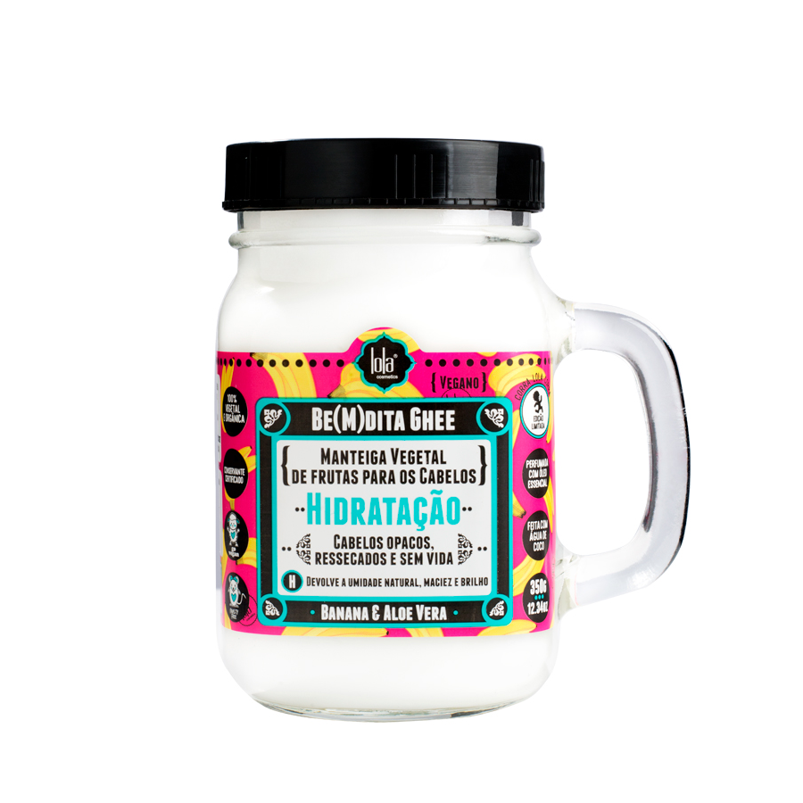 Masca de par intens hidratanta cu banane si aloe vera Bemdita Ghee, 350g, Lola Cosmetics