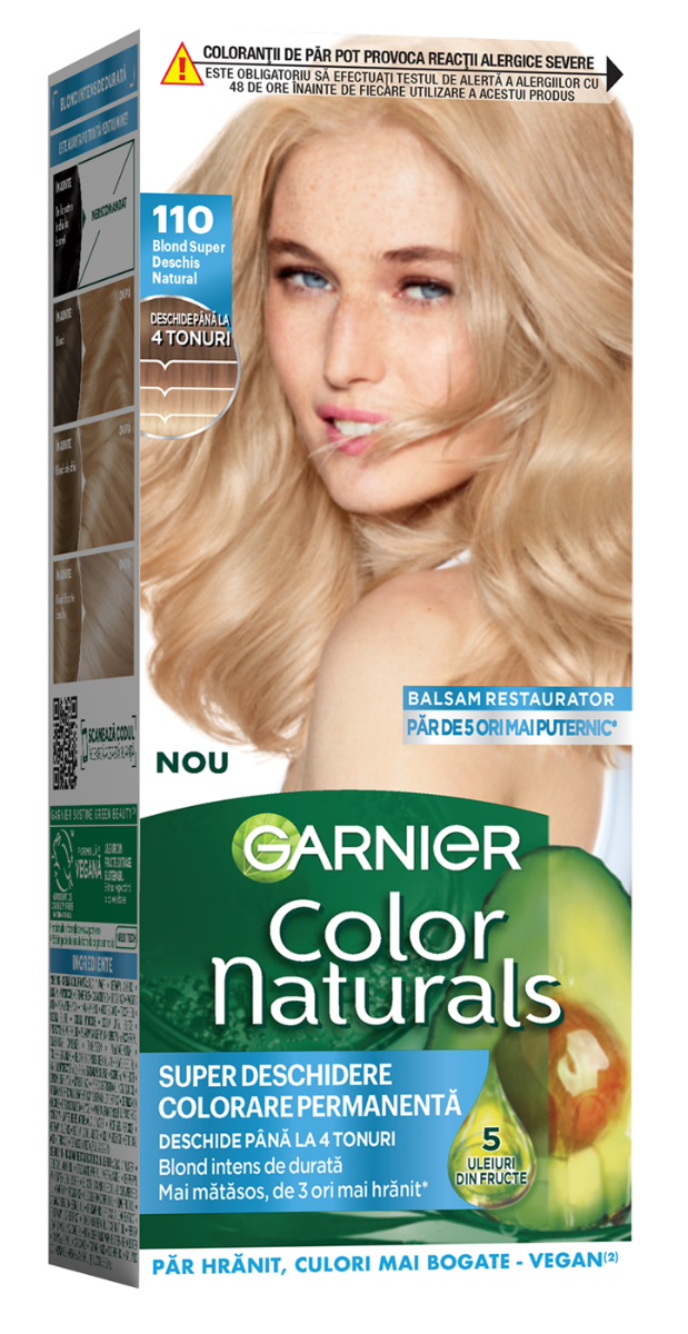 Vopsea de par permanenta Color Naturals 110 Blond Super Deschis Natural, 112ml, Garnier