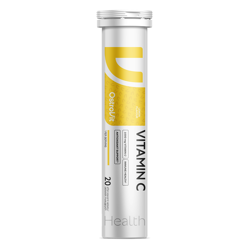 Vitamina C cu aroma de Lamaie 1000mg, 20 tablete efervescente, OstroVit
