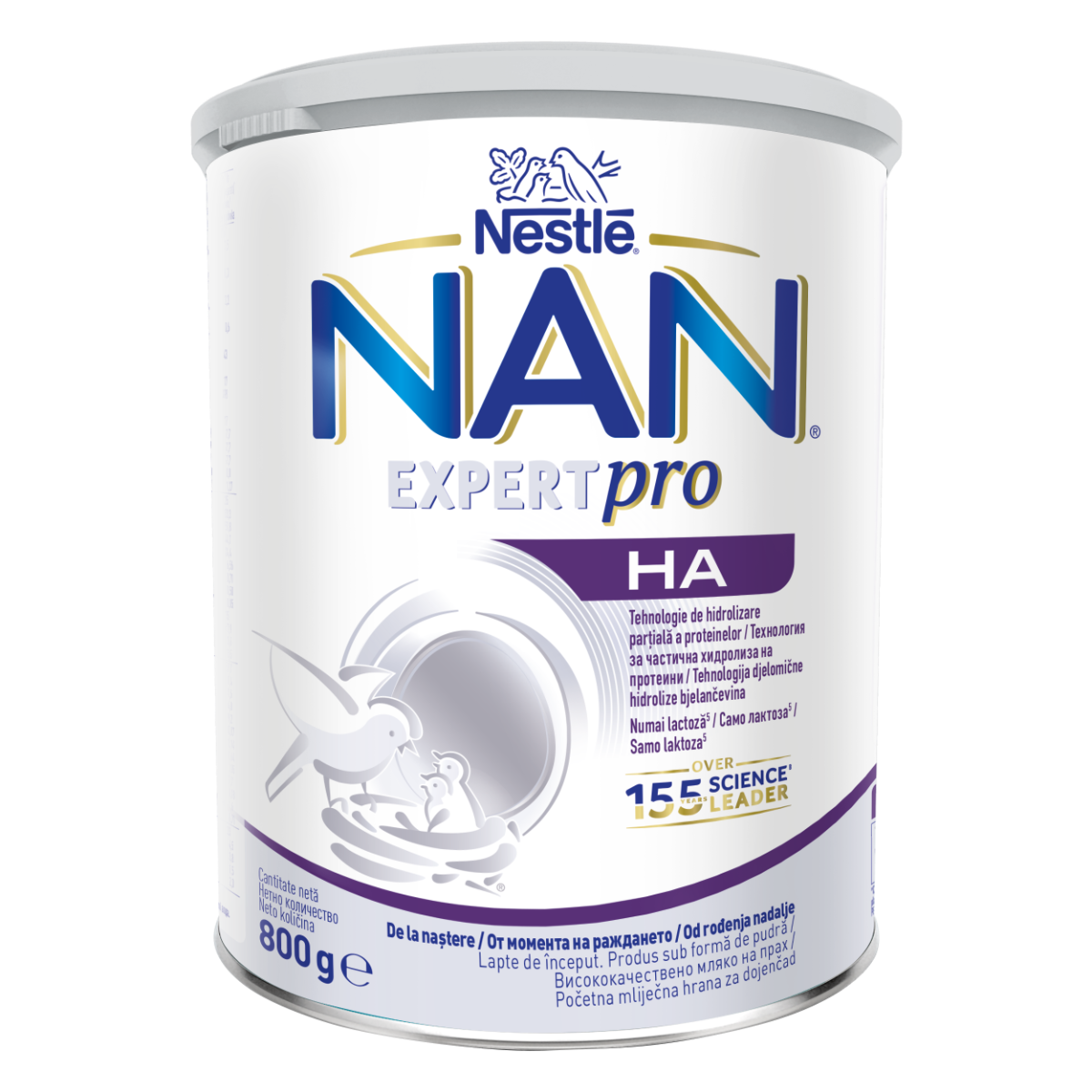 Lapte praf de inceput pentru bebelusi NAN HA de la nastere, 800g, Nestle