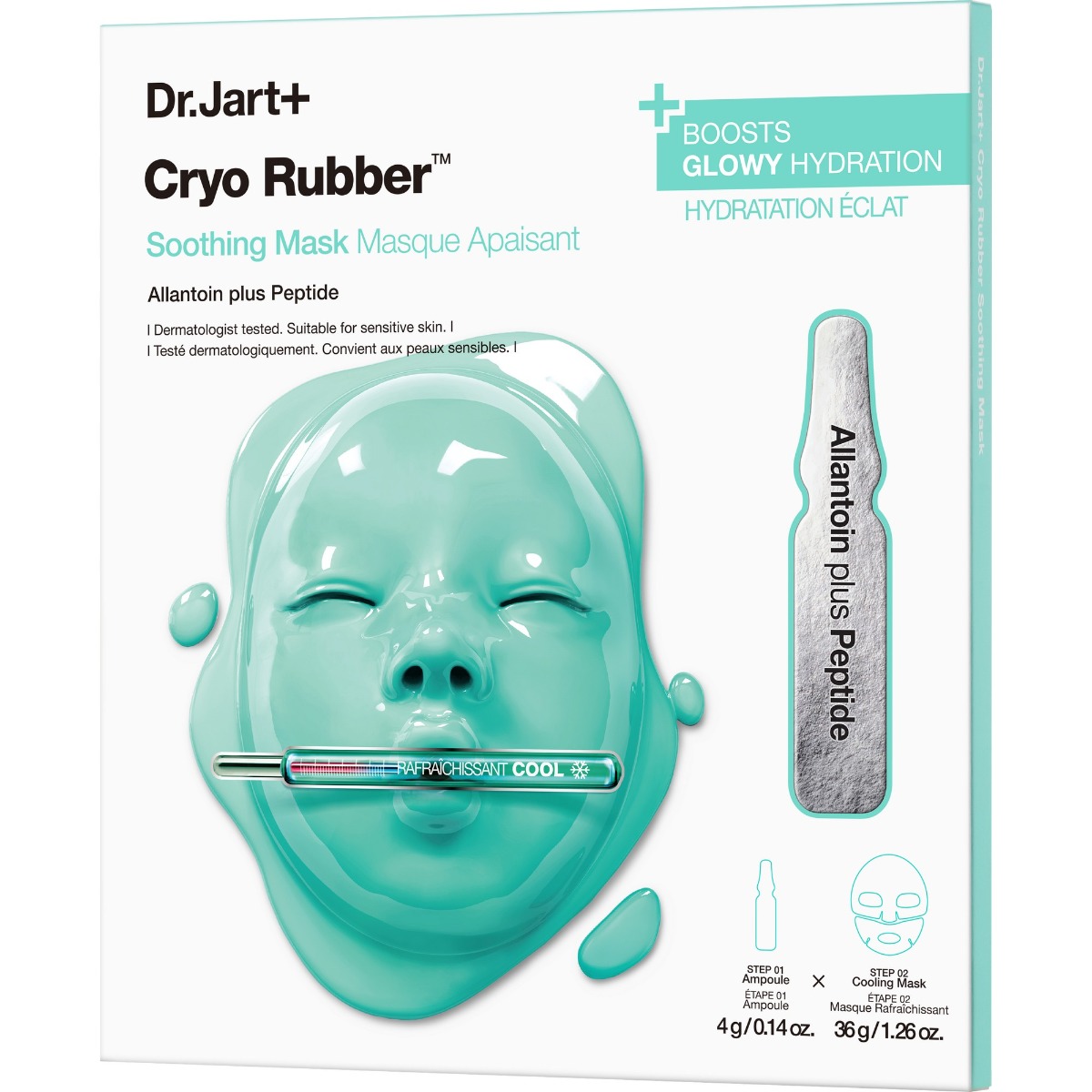 Masca de fata calmanta pentru intarirea barierei pielii Cryo Rubber, 4g+36g, Dr. Jart