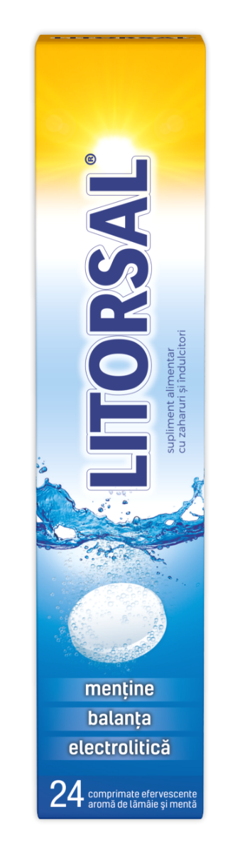 Litorsal cu aroma de menta si lamaie, 24 comprimate, Zdrovit