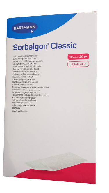 Pansament din alginat de calciu Sorbalgon 10cm x 20cm, 5 bucati, Hartmann