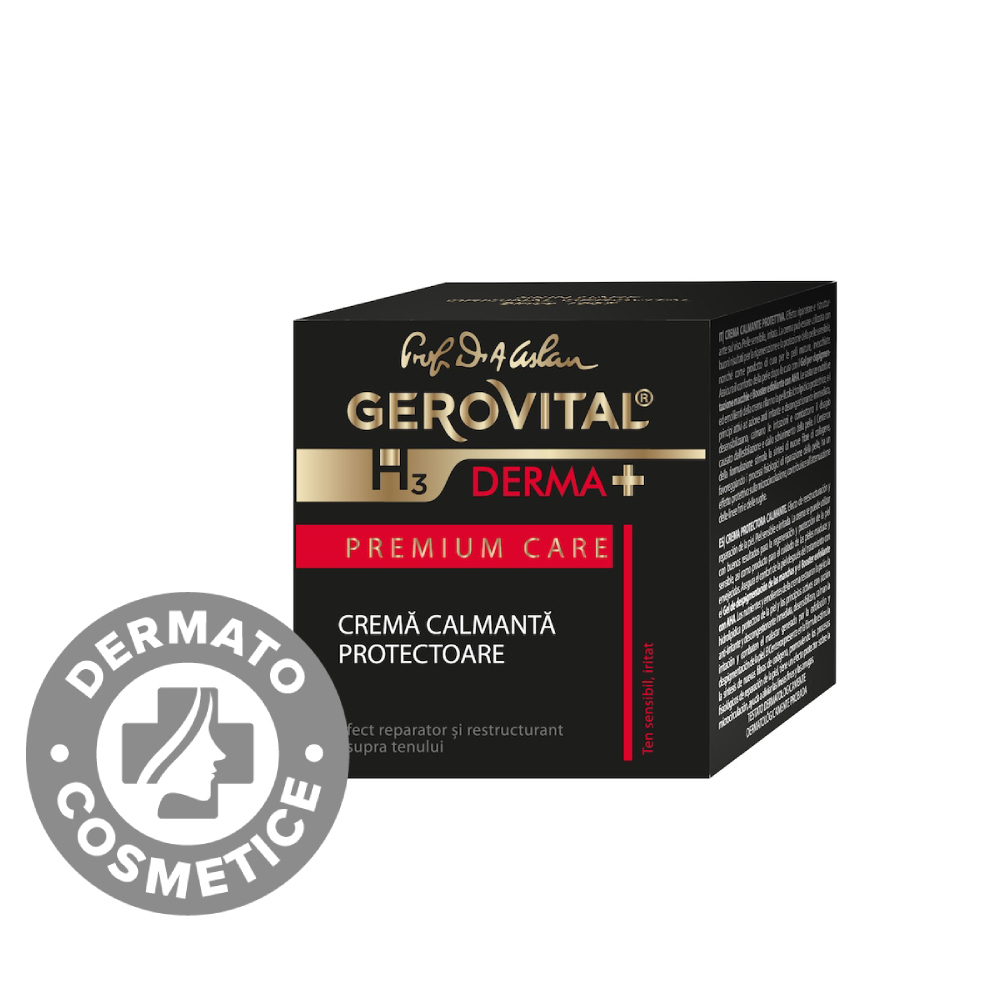 Crema calmanta protectoare H3 Derma+ Premium Care, 50ml, Gerovital