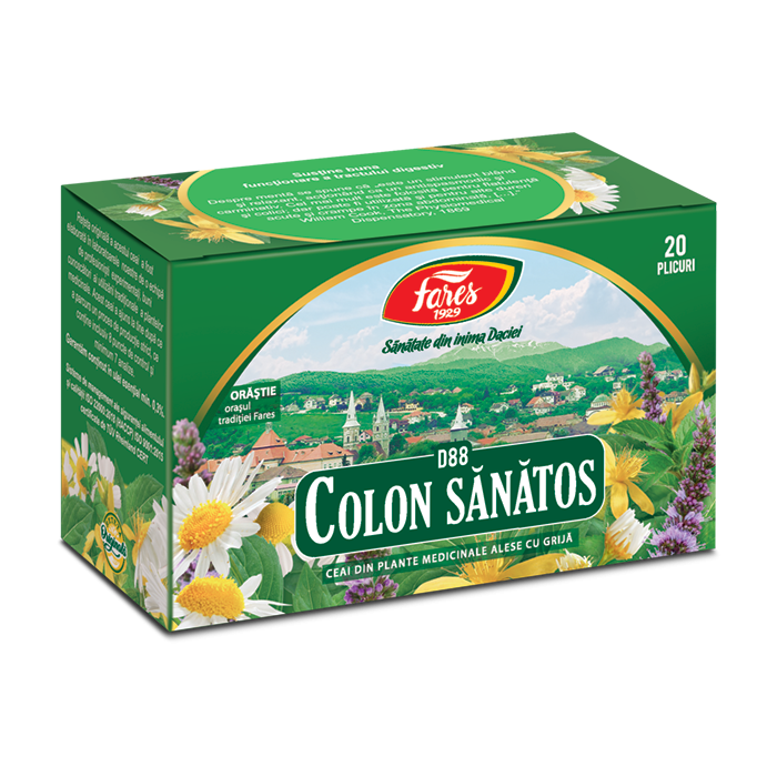 Ceai Colon sanatos D88, 20 plicuri, Fares